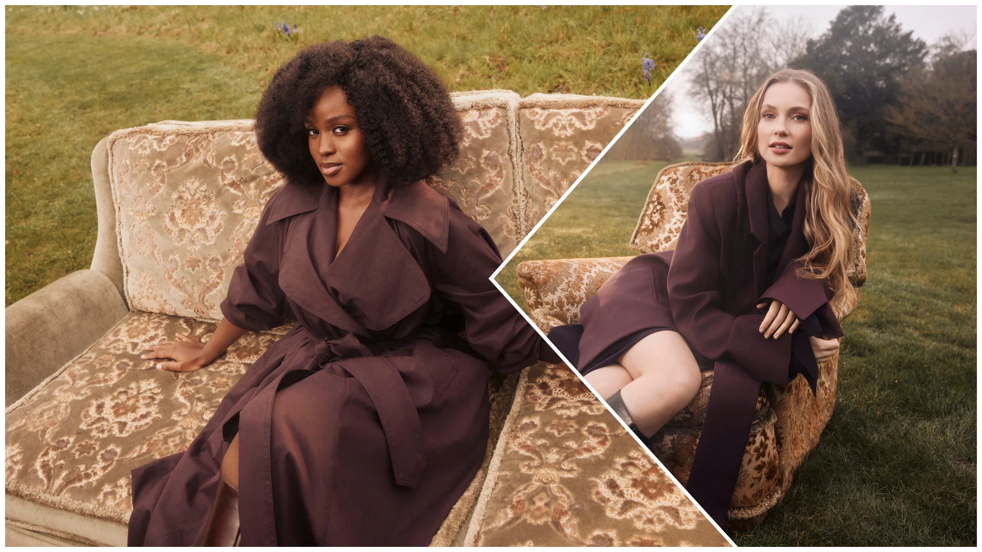 Bridgerton season 5 teaser photo with Hannah Dodd (Lady Francesca Stirling) and Masali Baduza (Michaela Stirling)