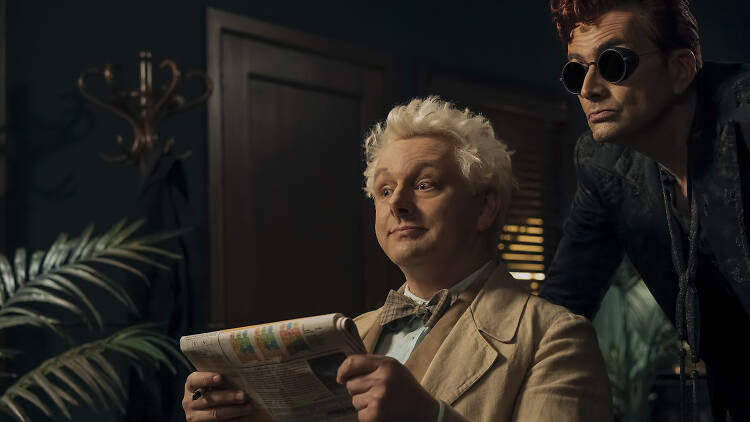 A still from Good Omens Season 3 - Aziraphale (Michael Sheen) and Crowley (David Tennant) A still from Good Omens Season 3 - Aziraphale (Michael Sheen) and Crowley (David Tennant)
