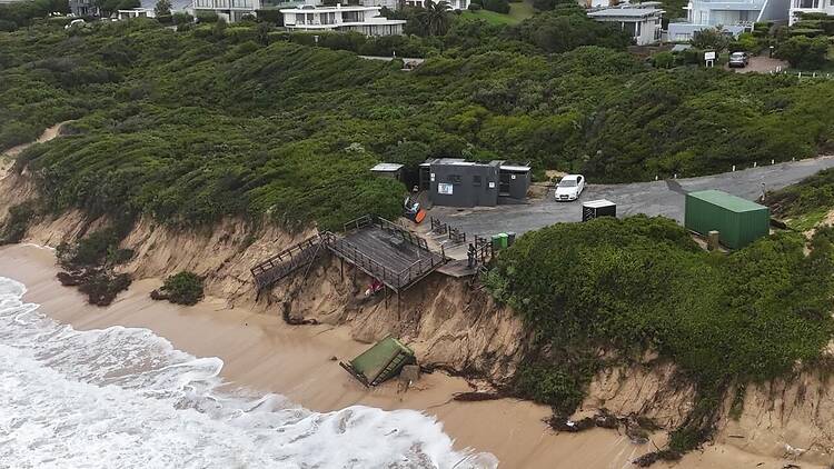 Plettenberg Bay coastal damage after severe weather, earlier this week.