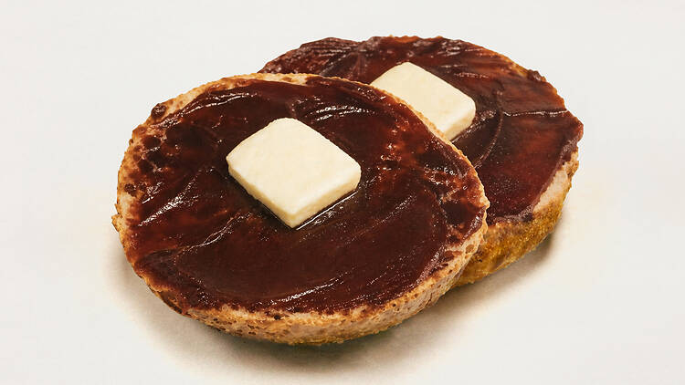 The anko with butter sandwich from Apollo Bagels