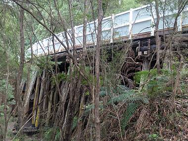 A historic trestle bridge along one of regional Victoria’s best cycling trails has finally reopened