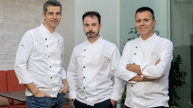 Oriol Castro, Eduard Xatruch e Mateu Casañas, do Disfrutar (Barcelona) Oriol Castro, Eduard Xatruch e Mateu Casañas, do Disfrutar (Barcelona)