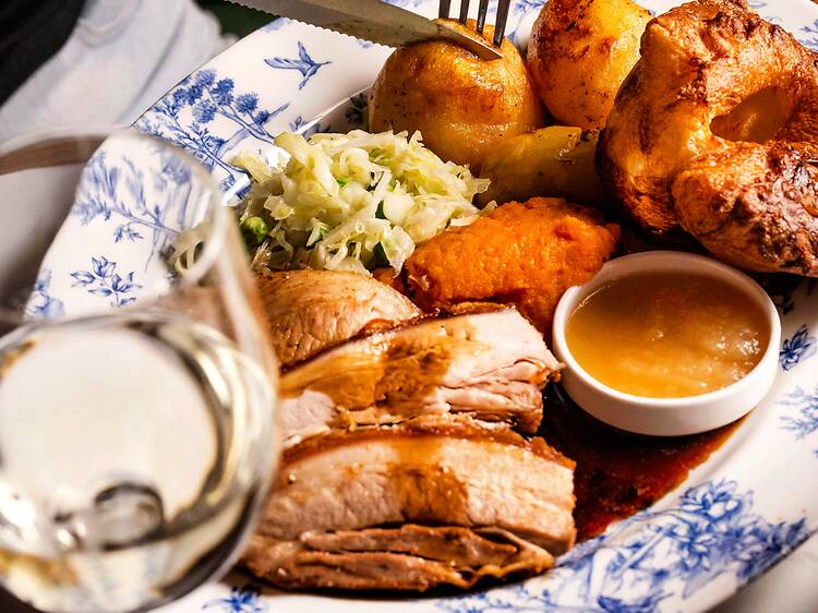 The London Hotel – Balmain Pork with apple sauce and crackling