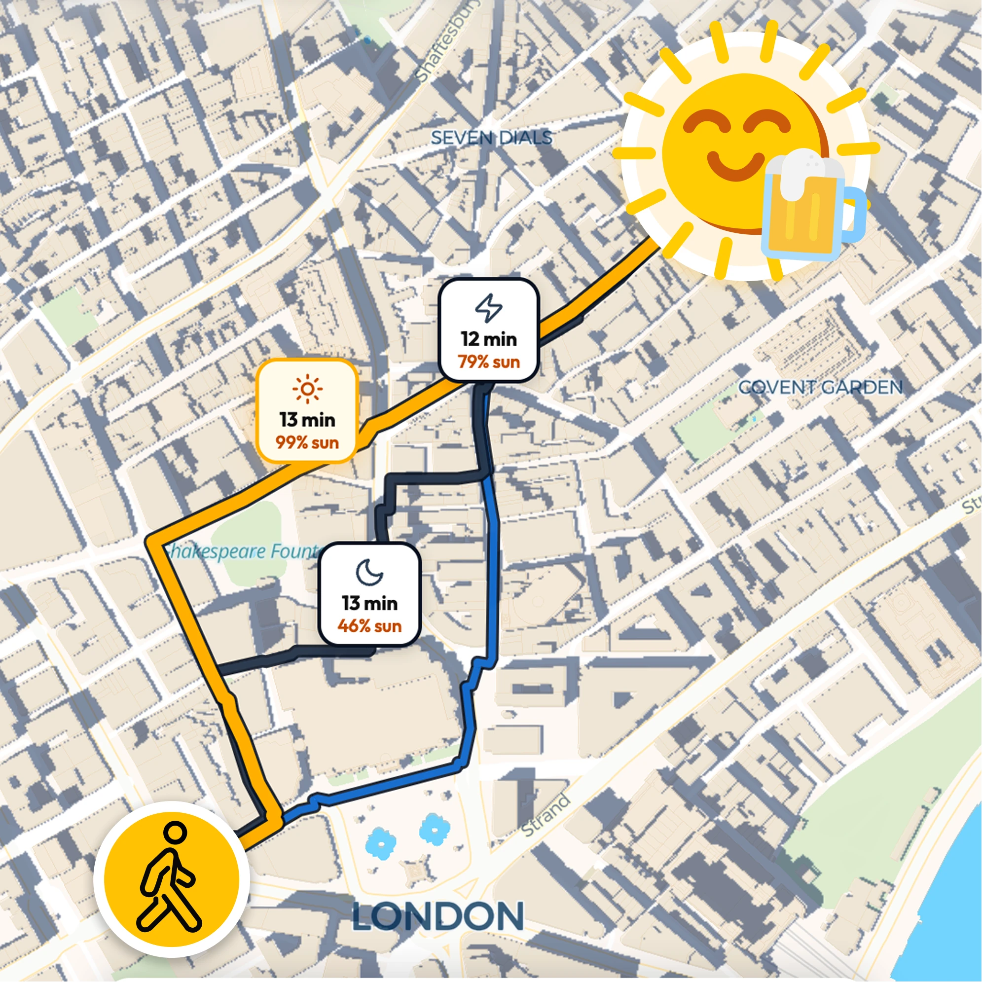 Sun Paths, a new feature from mapping app Sunseekr