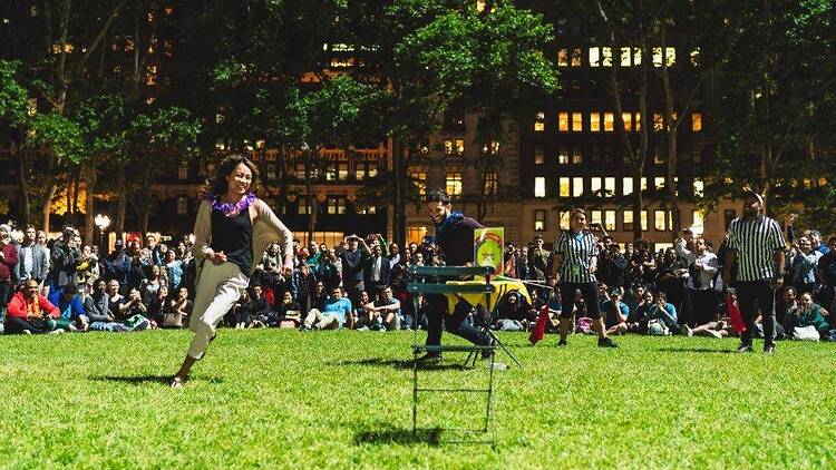 Musical chairs at Bryant Park Musical chairs at Bryant Park