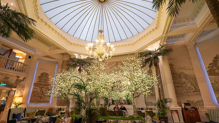 The Palm Court at The Balmoral Hotel in Edinburgh, Scotland