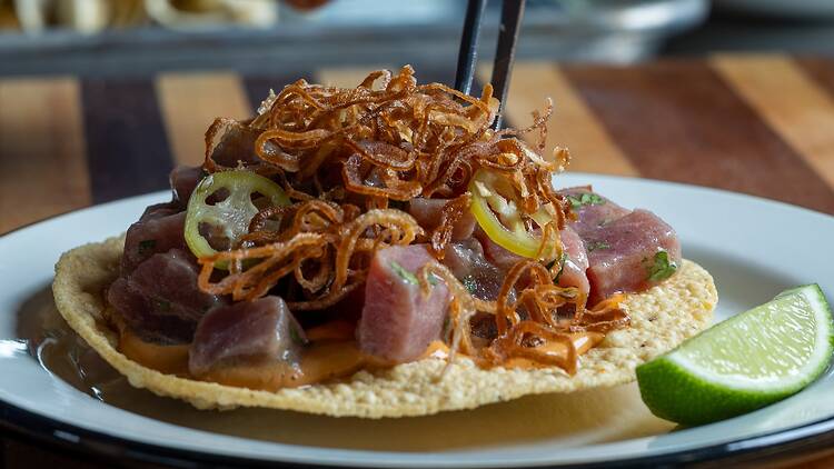 Tostada de atún from Cha Cha Cha