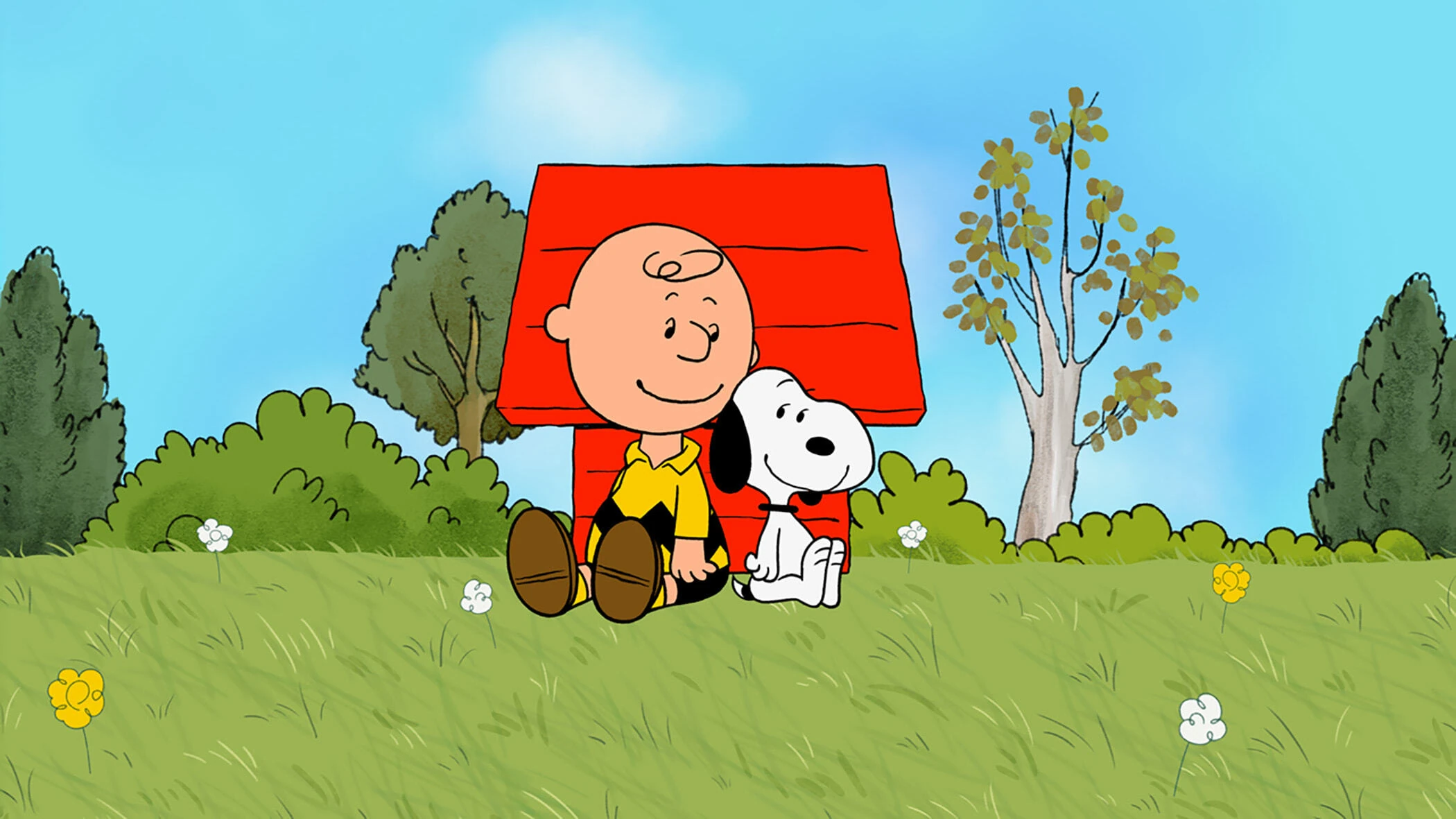 A scene featuring Charlie Brown and Snoopy in Charlie Brown and Snoopy in The Charlie Brown and Snoopy Show