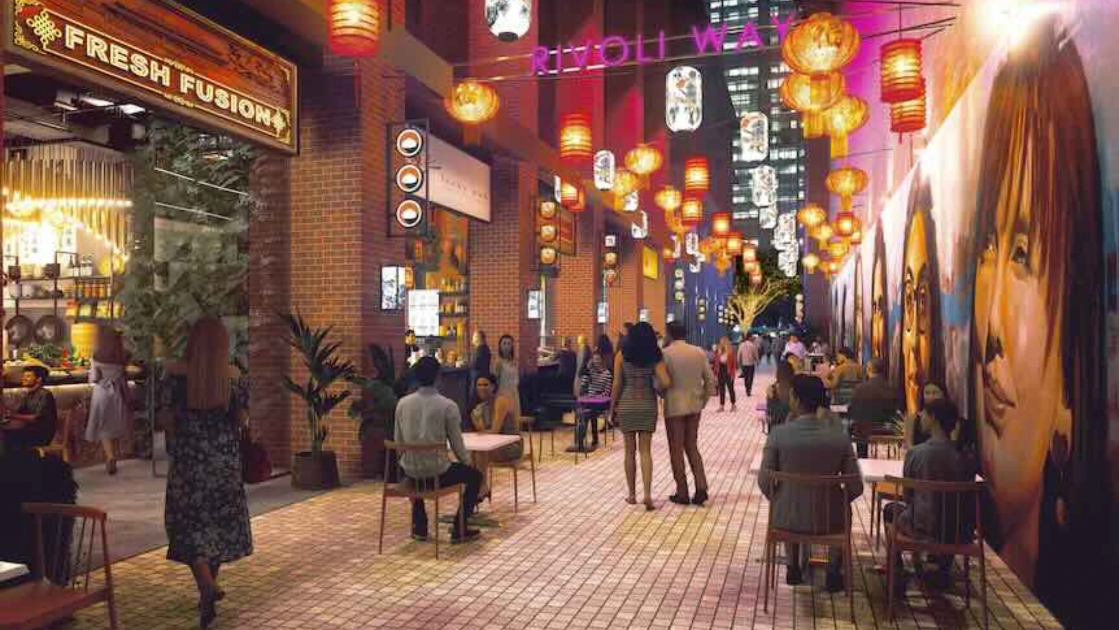 A render image of Paramatta's Chinatown
