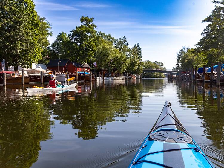 4.6. Paddla kajak i innerstaden, Djurgården