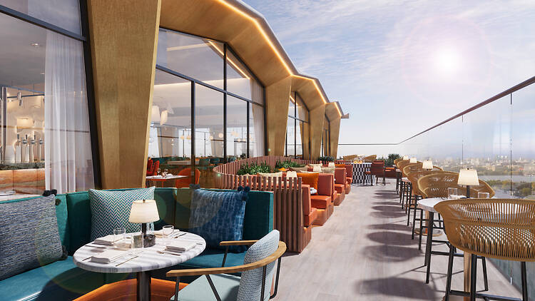 Render of Arcus's sky terrace in Bloomsbury Render of Arcus's sky terrace in Bloomsbury