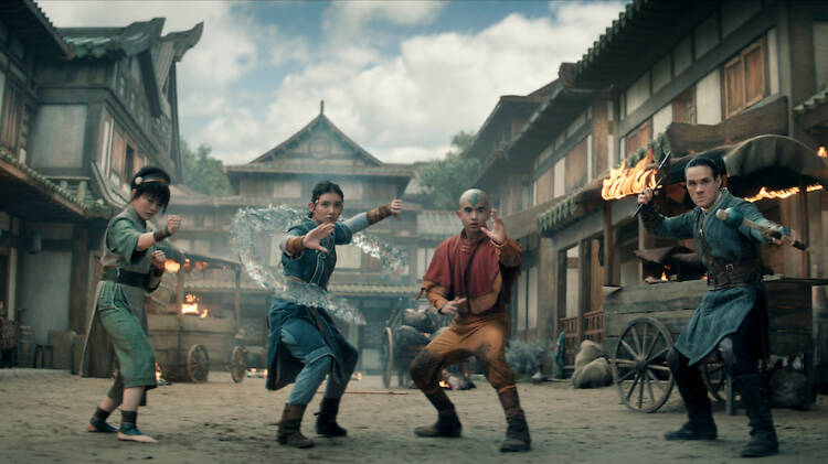A screenshot from Avatar: The Last Airbender Season 2 A screenshot from Avatar: The Last Airbender Season 2 features the whole gang