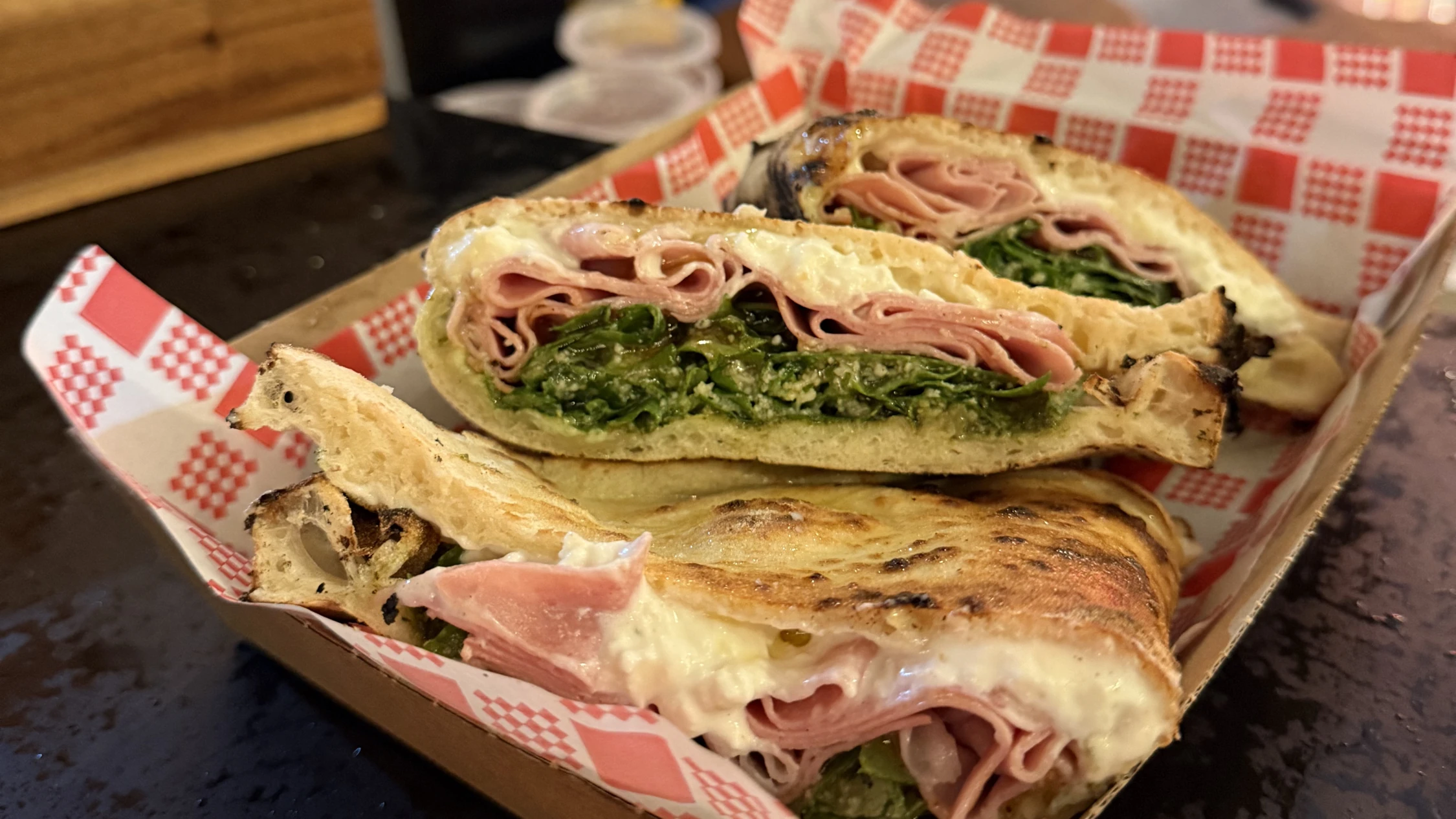 Mortadella sandwich, Antico Woodfired Pizza Sandwiches