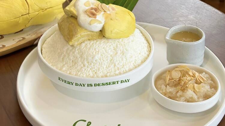 Silky smooth durian bingsu at Cheevit Cheeva Silky smooth durian bingsu at Cheevit Cheeva