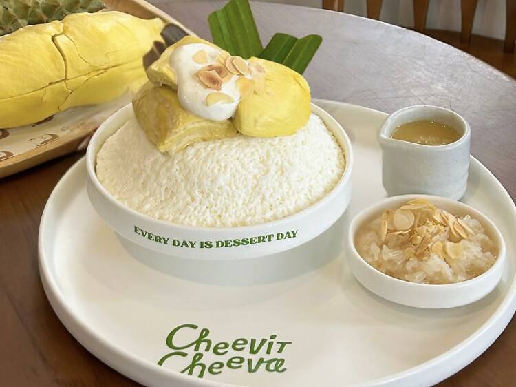 Silky smooth durian bingsu at Cheevit Cheeva Silky smooth durian bingsu at Cheevit Cheeva