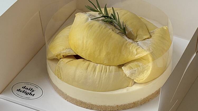 Satisfying durian cheese pie at Daily Delight Satisfying durian cheese pie at Daily Delight
