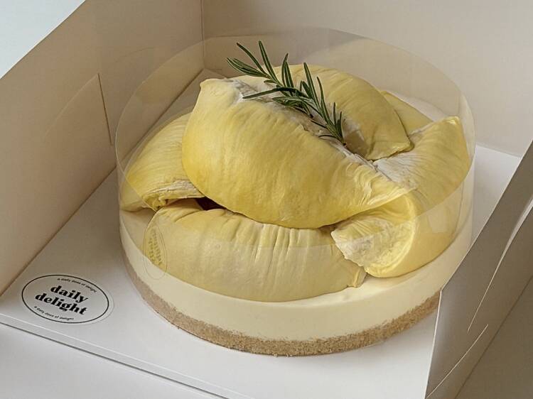 Satisfying durian cheese pie at Daily Delight Satisfying durian cheese pie at Daily Delight