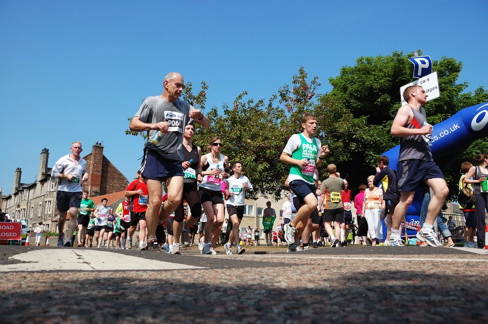 Runners in the Edinburgh Marathon