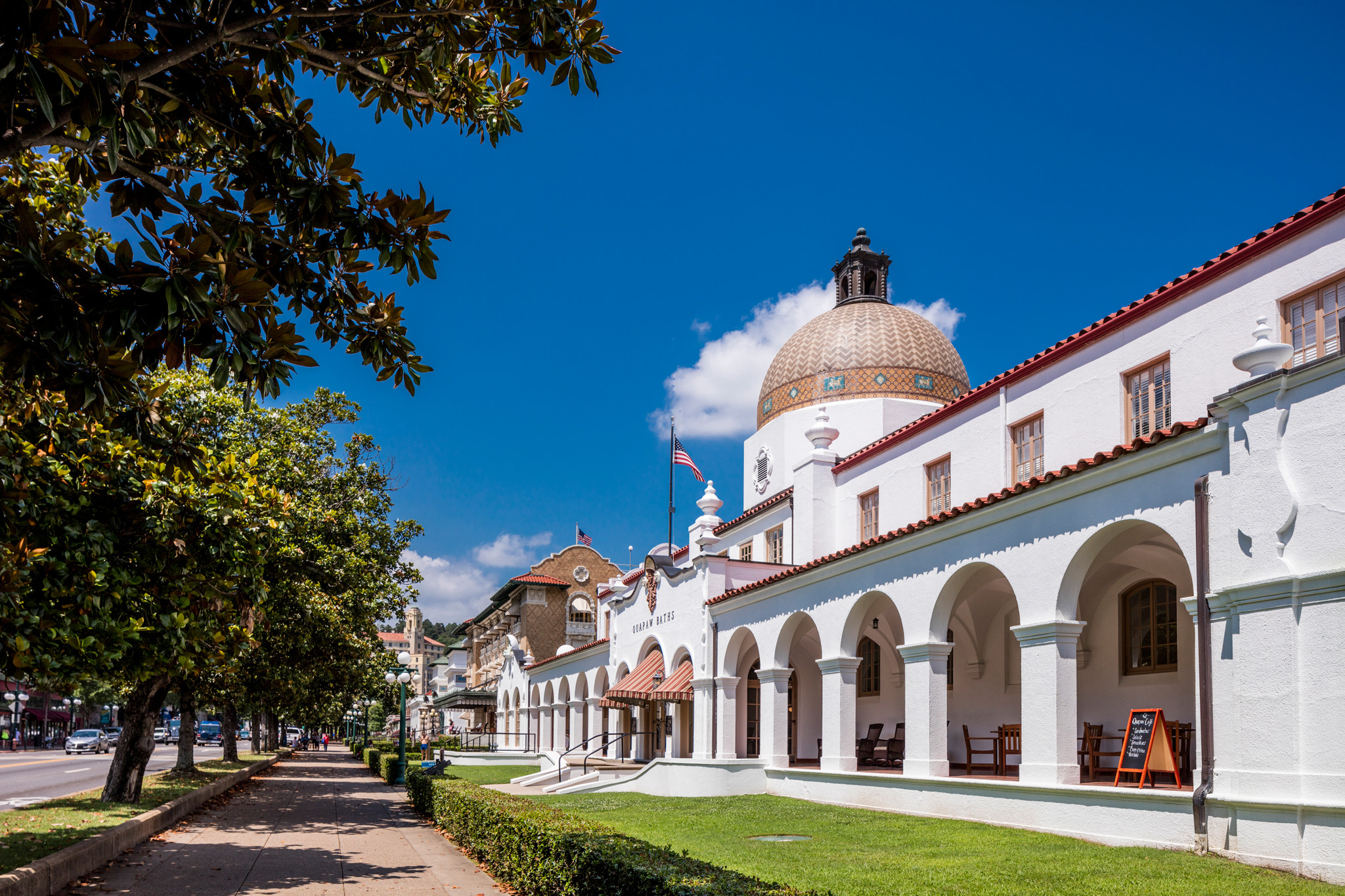 This Arkansas mountain town boasts some of the country’s oldest bathhouses—here’s where to soak it all up