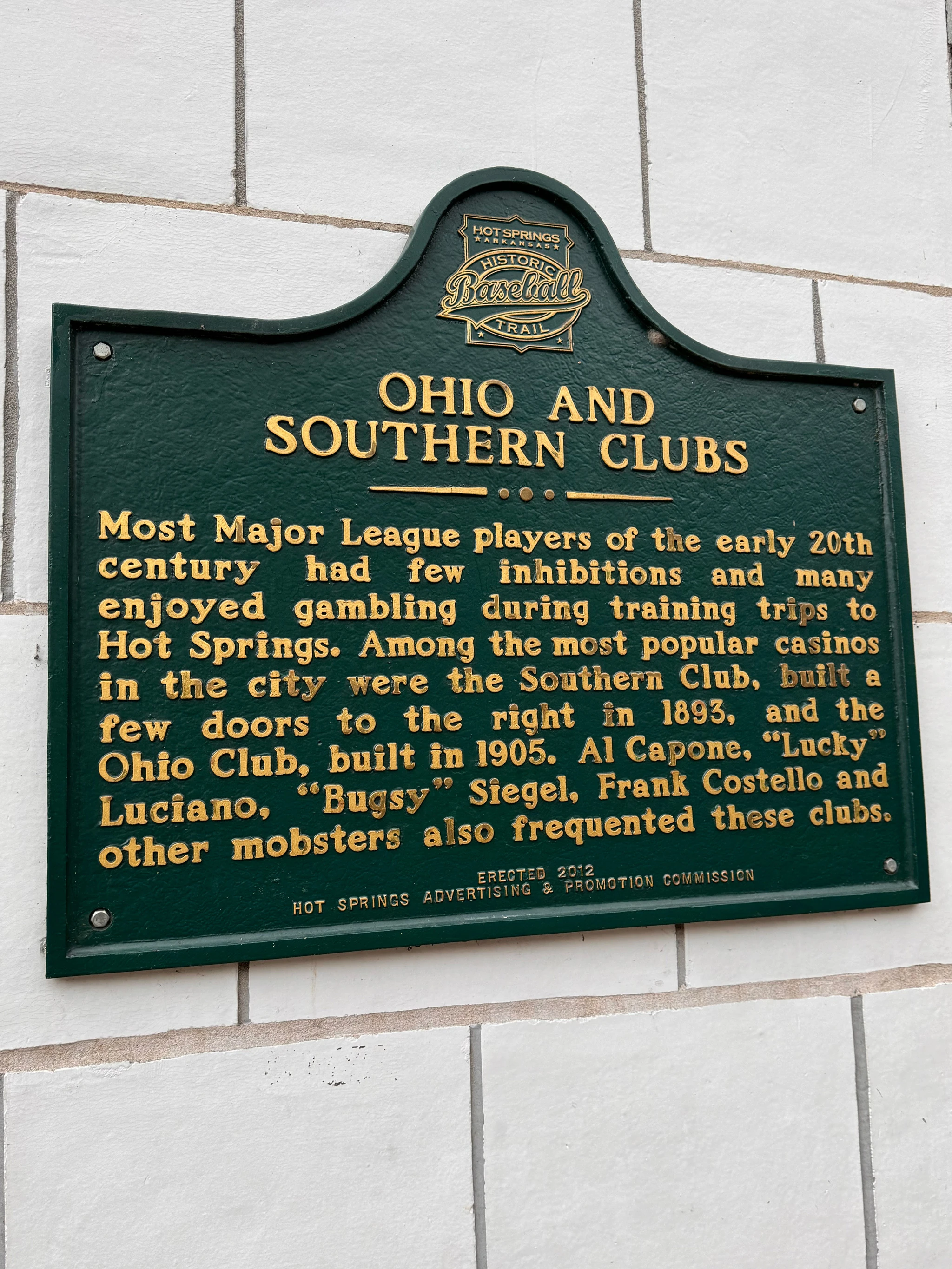 Baseball history in Hot Springs, AR