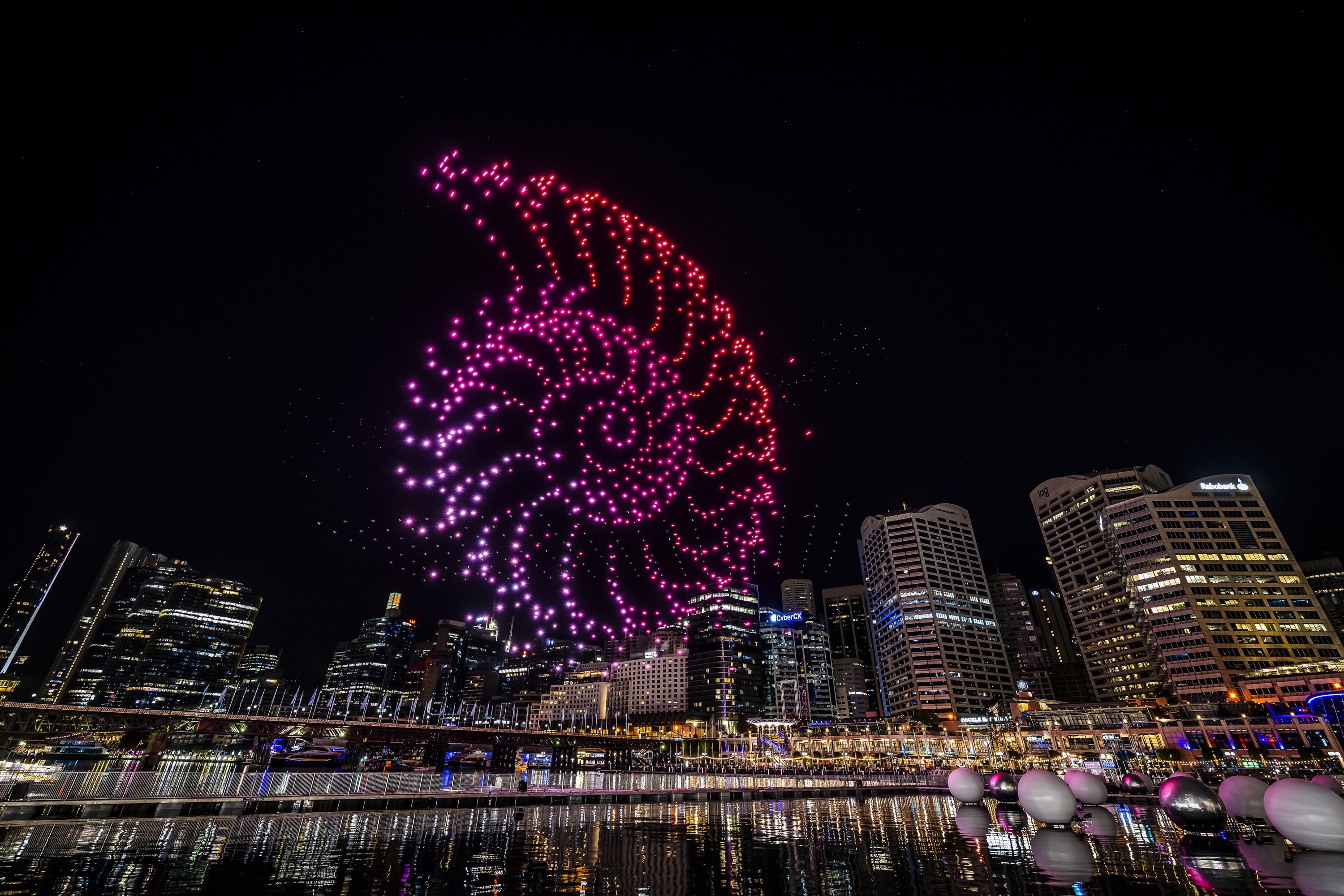 All Vivid Sydney drone shows cancelled after spectacular mid-air failure