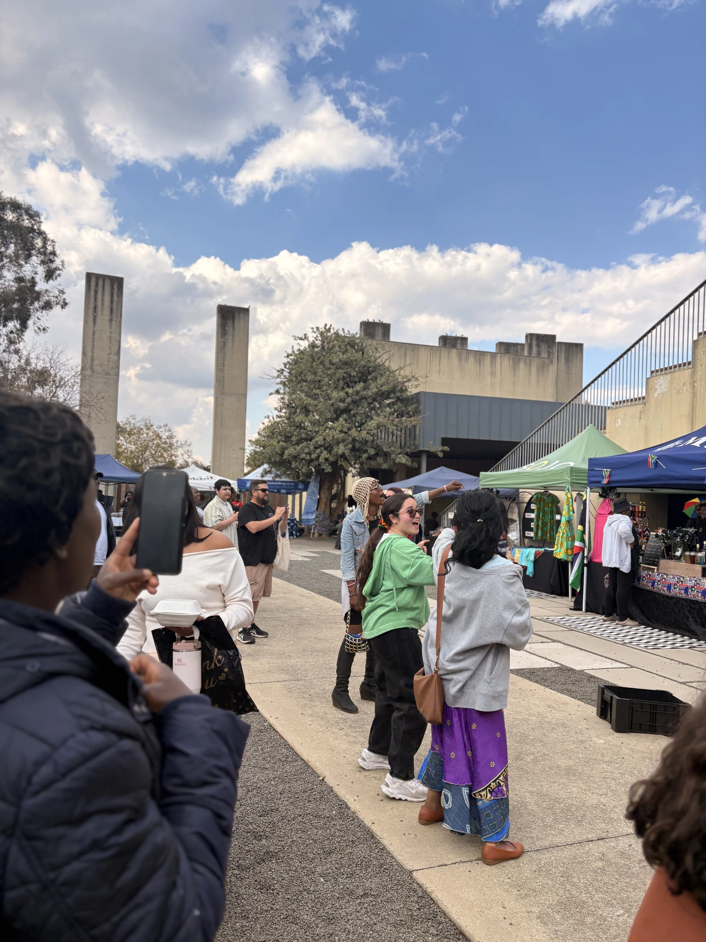 Crowd dancing at Taste of Cultures Food Festival at Apartheid museum