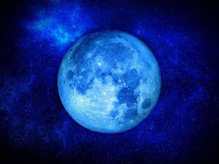 Catch the blue moon rising over Bangkok