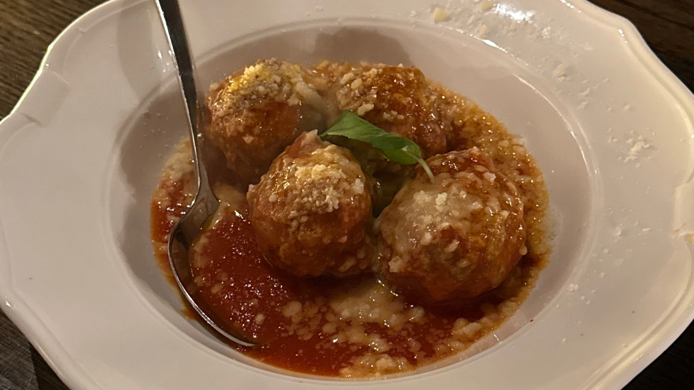 The meatballs at Grappa