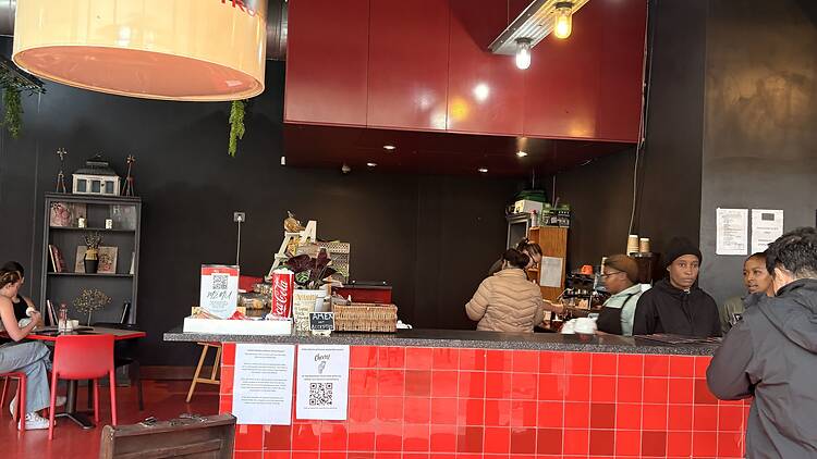 Inside restaurant at the Apartheid Museum 