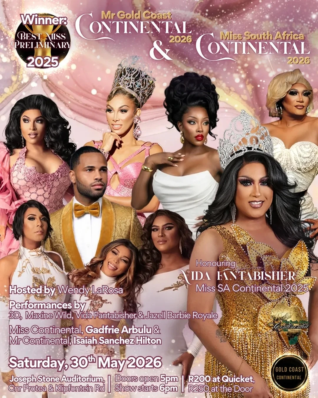 Mr Gold Coast Continental and Miss South Africa Continental 2026 Preliminary Pageant