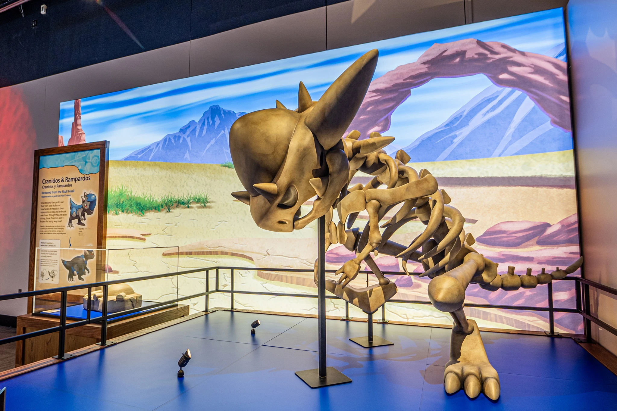 Rampardos at the Pok&eacute;mon Fossil Museum at the Field Museum