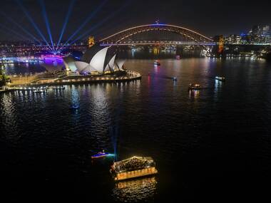 Something strange floated through Sydney Harbour during Vivid – and it’s making headlines