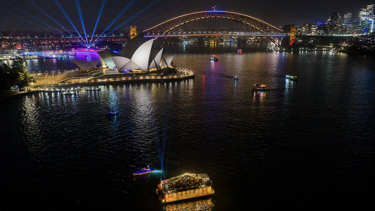 McDonalds pop-up on Sydney Harbour during Vivid McDonalds pop-up on Sydney Harbour during Vivid