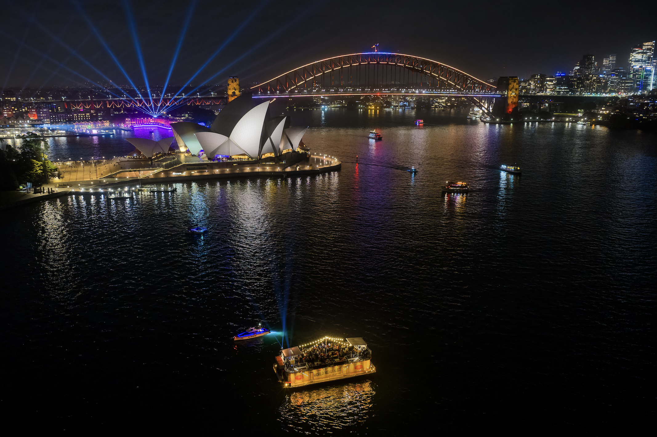 Something strange floated through Sydney Harbour during Vivid – and it's making headlines