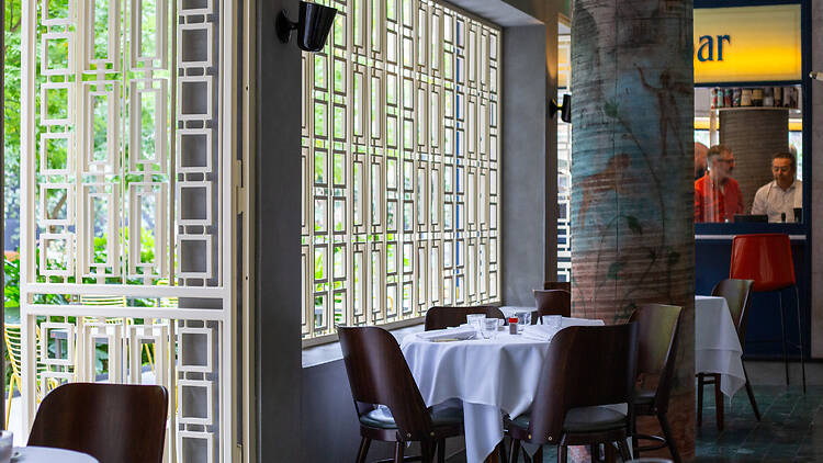 Roma Terrace seating at a restaurant.