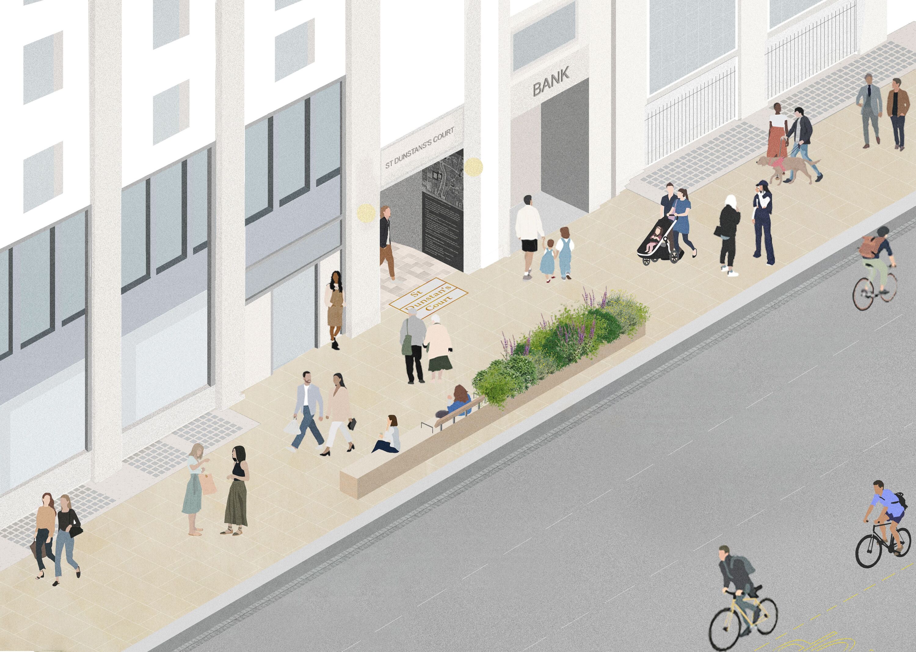 Design render for changes on Fleet Street