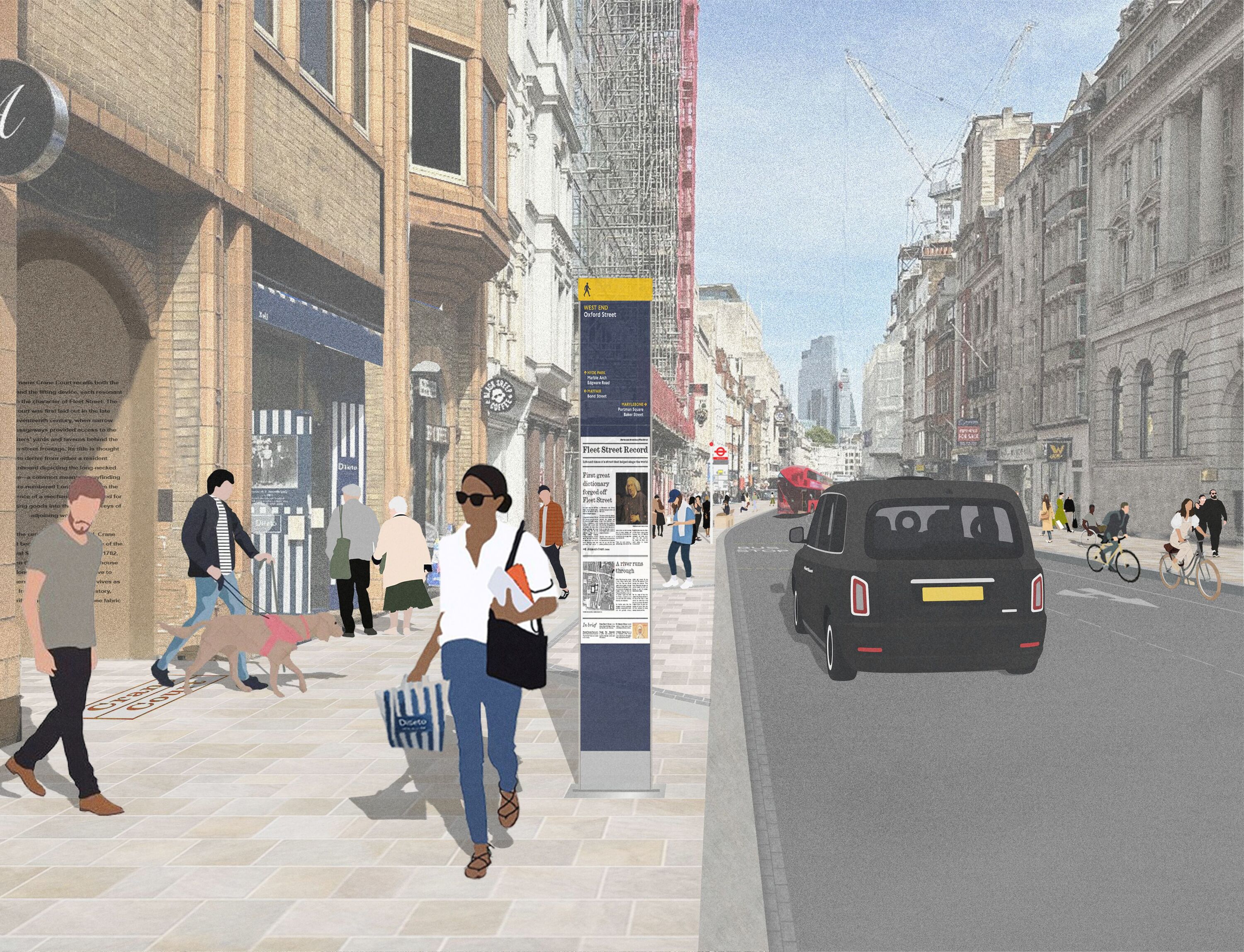 Design render for changes on Fleet Street
