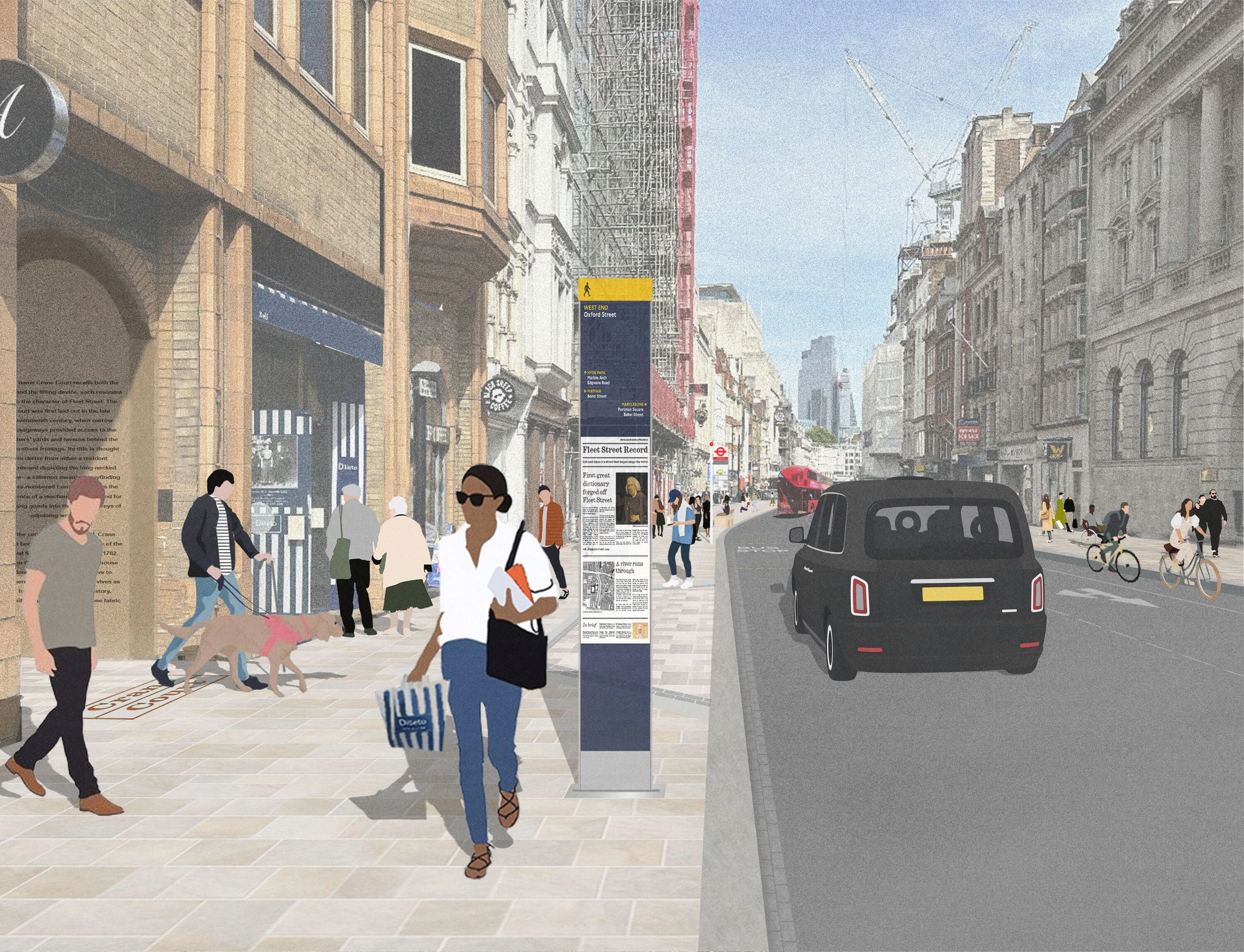Design render for changes on Fleet Street