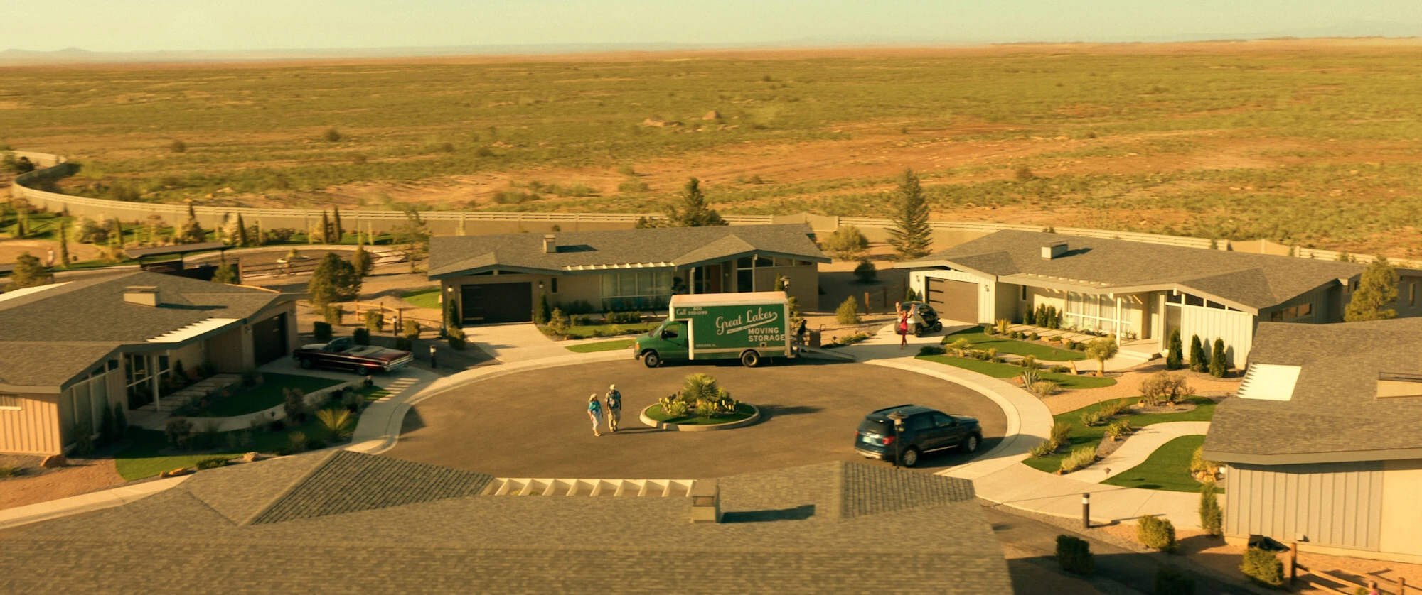 The Boroughs cul-de-sac on location in New Mexico