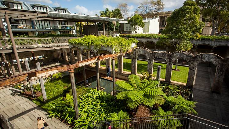 Visitors enjoying the heritage-listed Paddington Reservoir Gardens in Paddington, Sydney.