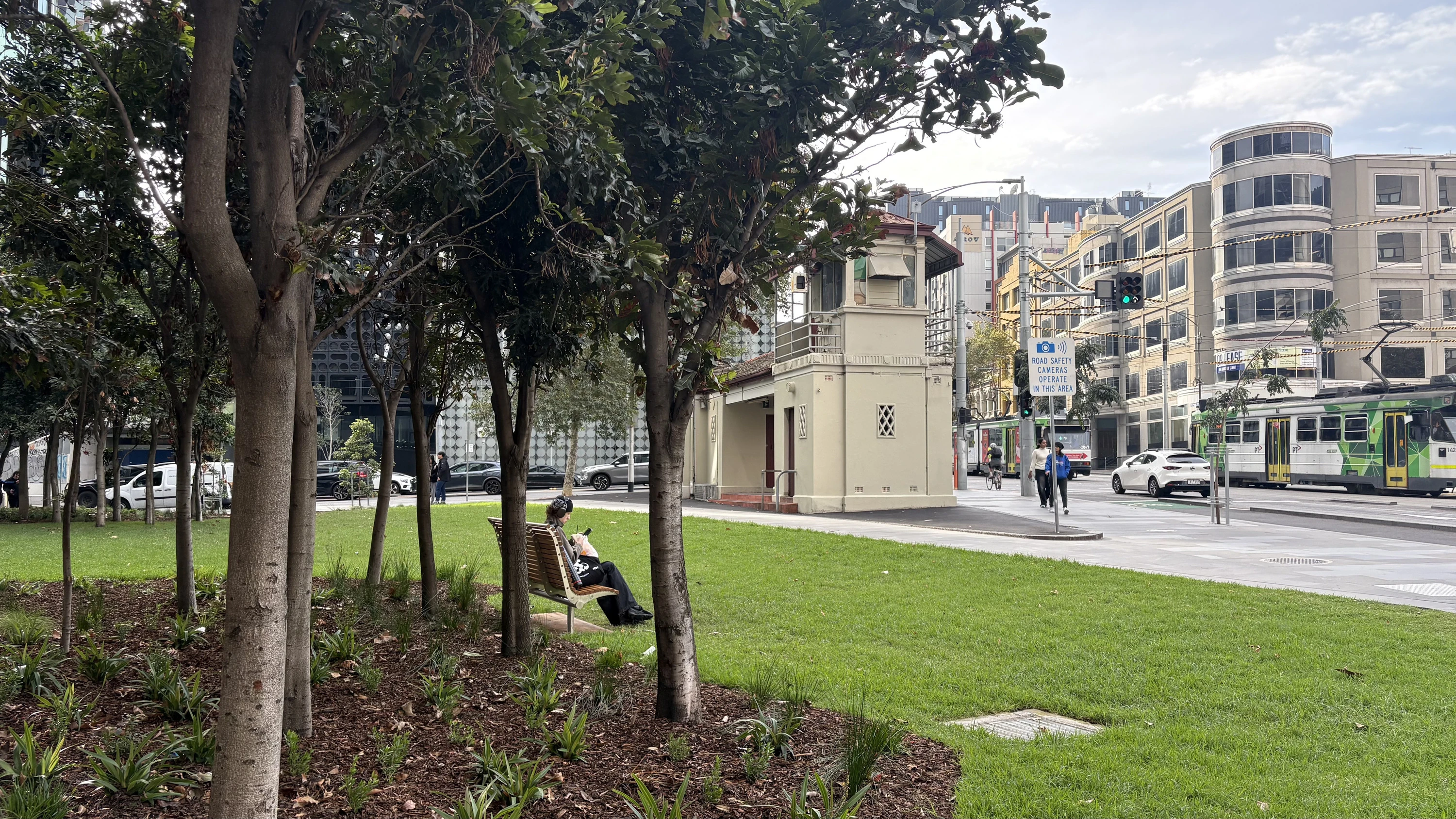 A patch of park in Melbourne's CBD.