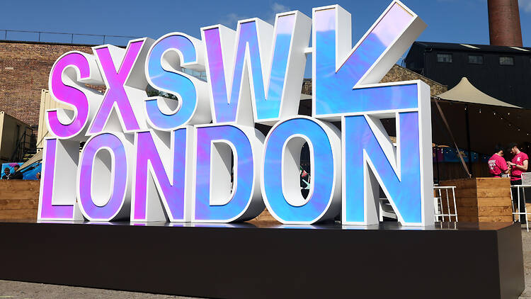 General view of signs on day one of SXSW London 2025 on June 02, 2025 General view of signs on day one of SXSW London 2025 on June 02, 2025
