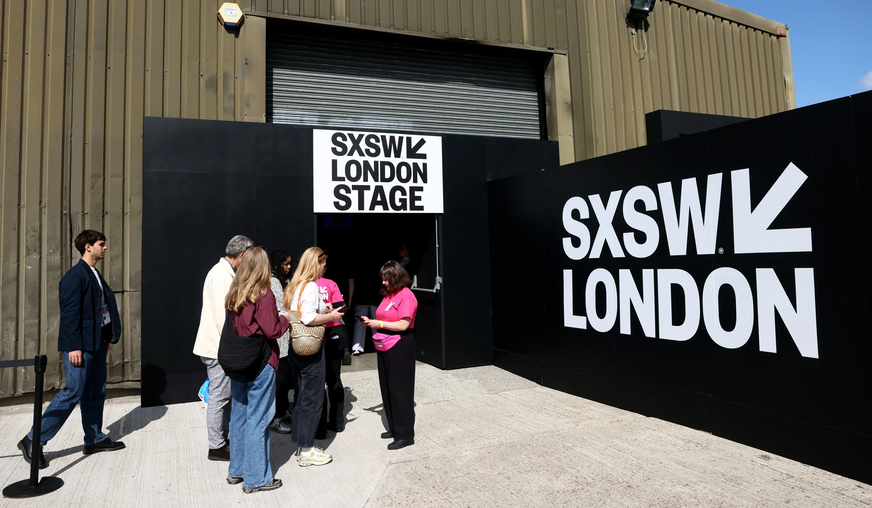 General view of queues on day one of SXSW London 2025 on June 02, 2025 in London, England