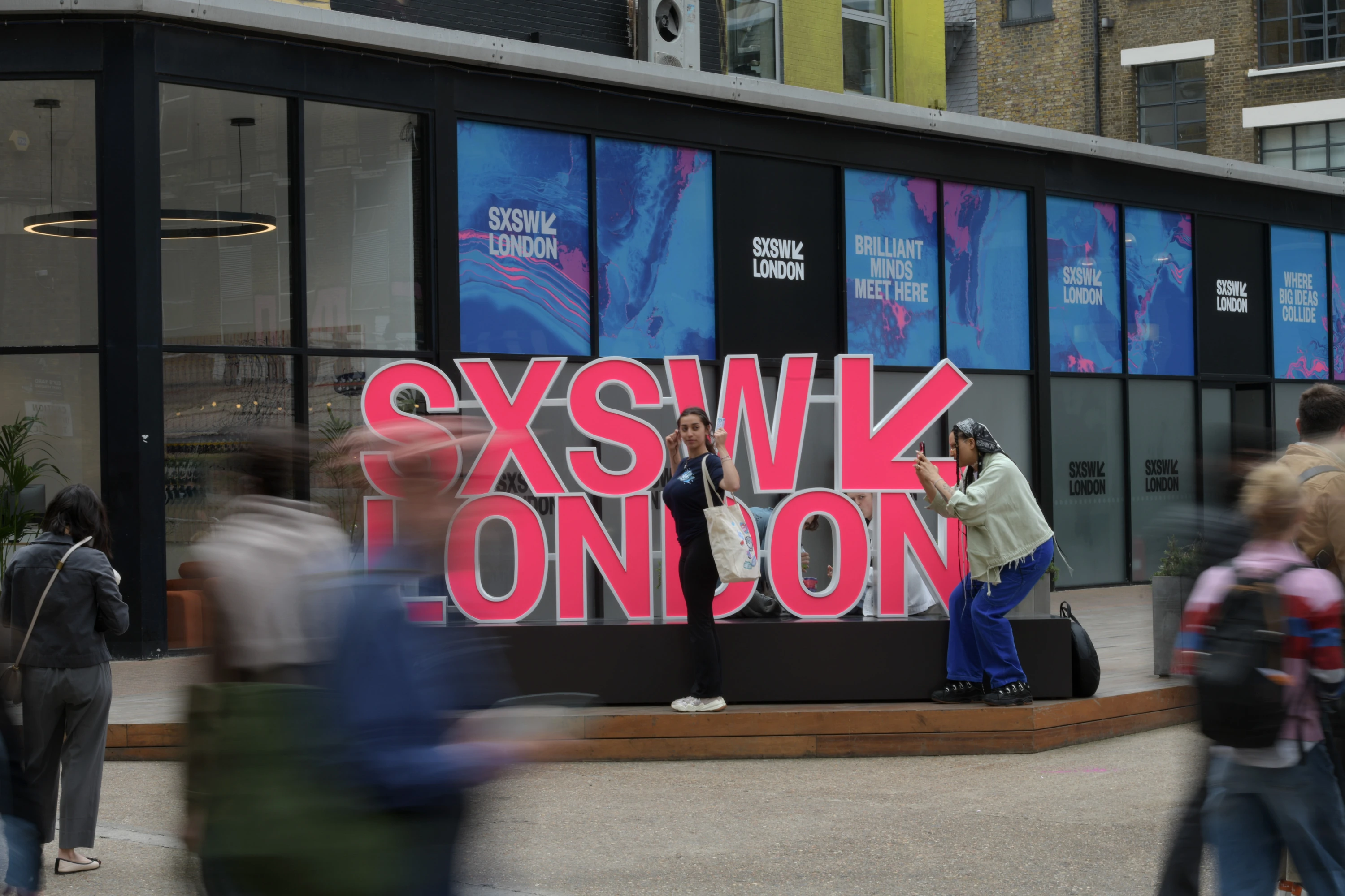 A general view of guests on day three of SXSW London 2025 at The Truman Brewery