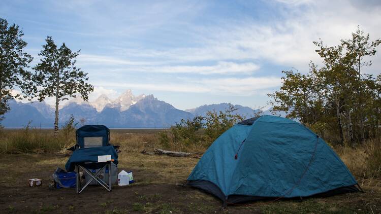 Camping setup in the U.S. Camping setup in the U.S.