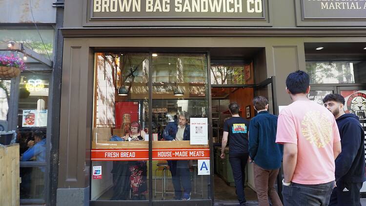 Exterior of Brown Bag Sandwich Co in Flatiron