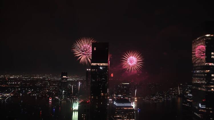 Fireworks over Manhattan
