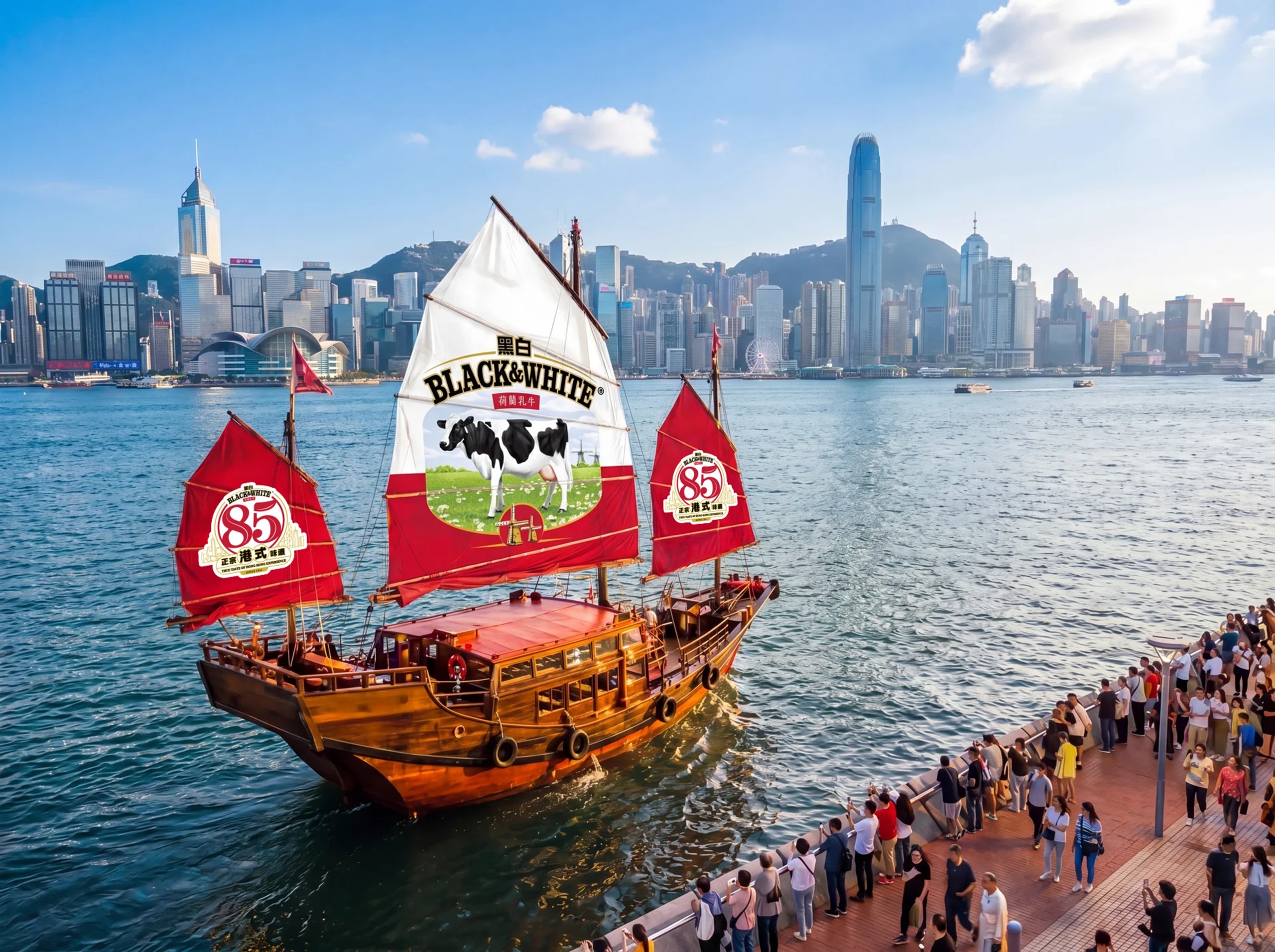Black and White celebrates 85th anniversary with a traditional junk cruise and waterfront pop-up