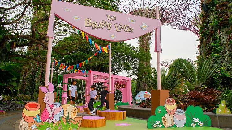 Stop 5: Channel Piglet’s courage at The Brave Logs