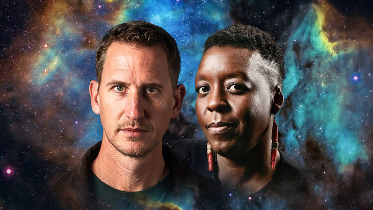 Mark Elderkin and Mwenya Kabwe in Constellations 